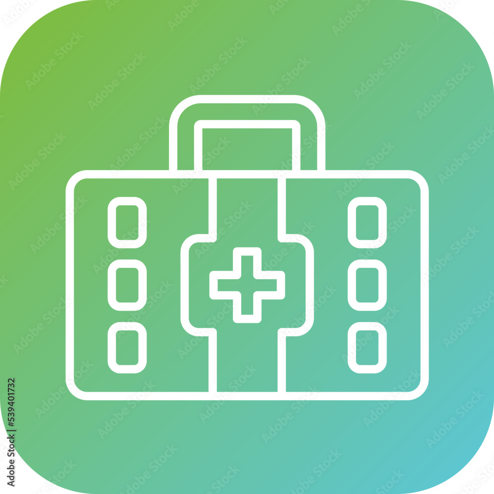 Fototapeta premium First Aid Kit Icon Style