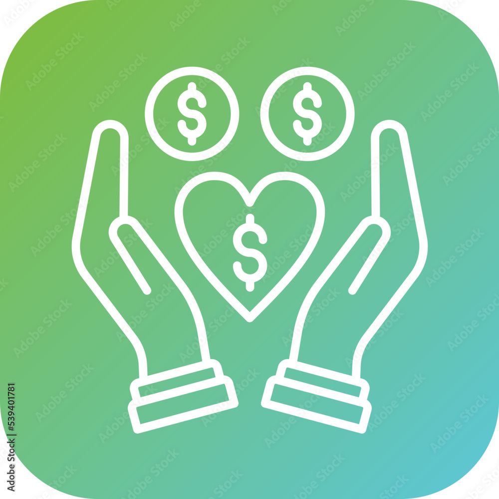 Obraz premium Philanthropy Icon Style