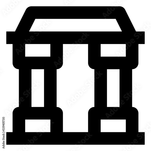 Icon Bank With Style Outline