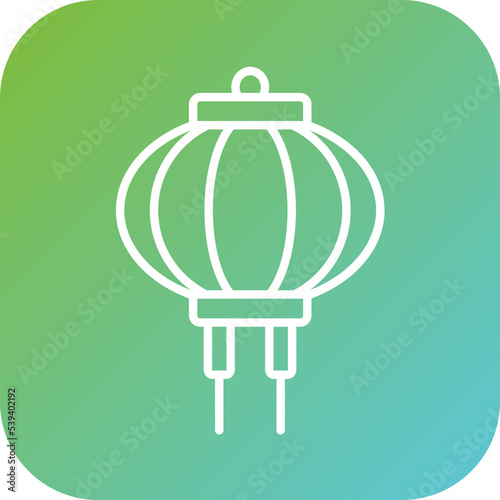 Red Paper Lantern Icon Style