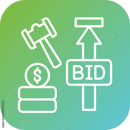 Maximum Bid Auction Icon Style