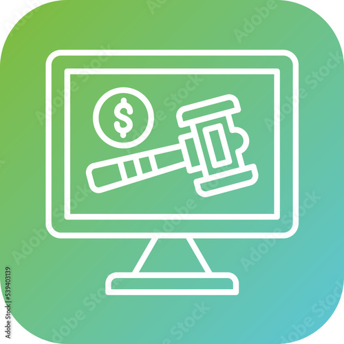 Online Bidding Icon Style