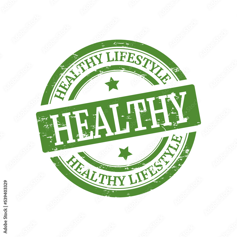 Stamp with word healthy inside, vector illustration Stamp with word healthy inside, vector illustration