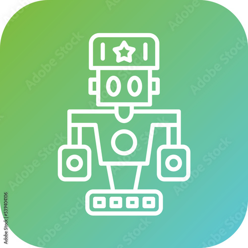 Military Robot Icon Style