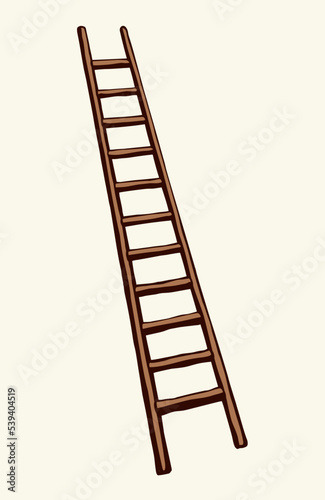 Vector drawing of high ladder