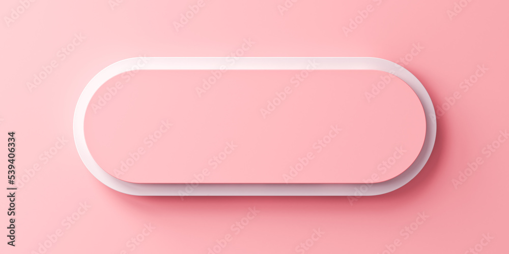 Long pink signboard or blank push button isolated on pink pastel color wall background with shadow minimal conceptual 3D rendering Long pink signboard or blank push button isolated on pink pastel color wall background with shadow minimal conceptual 3D rendering