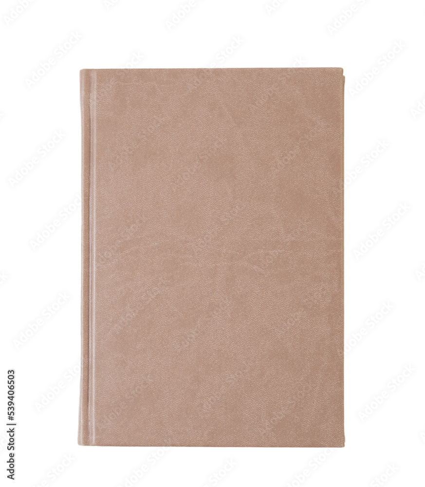 Brown notebook, isolated transparent background image for scene creator, book with brown cover mockup. Brown notebook, isolated transparent background image for scene creator, book with brown cover mockup.