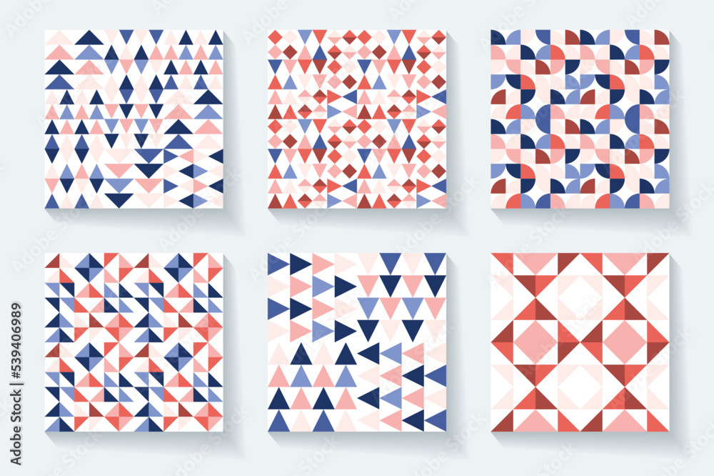 Abstract Geo Art Vector Pattern Composition With Geometric Shapes