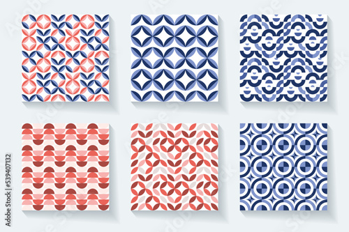 Abstract Geo Art Vector Pattern Composition With Geometric Shapes