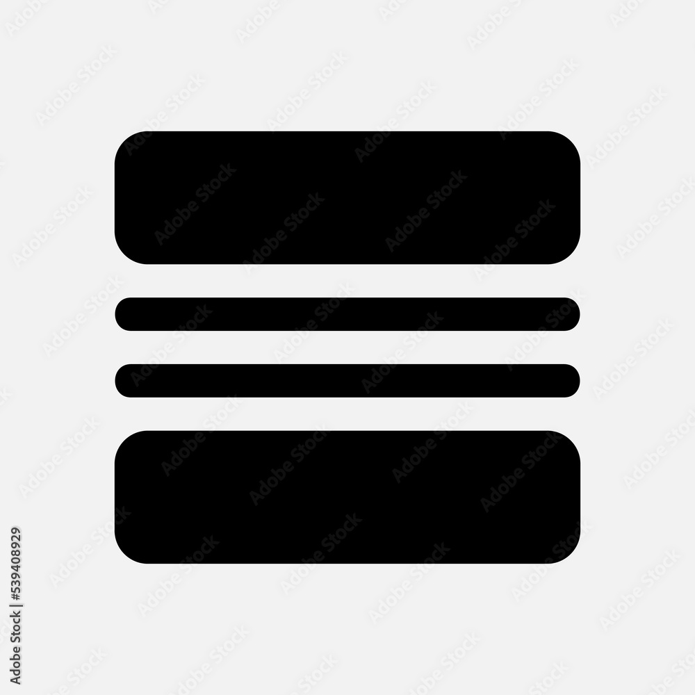Layout icon in solid style, use for website mobile app presentation Layout icon in solid style, use for website mobile app presentation