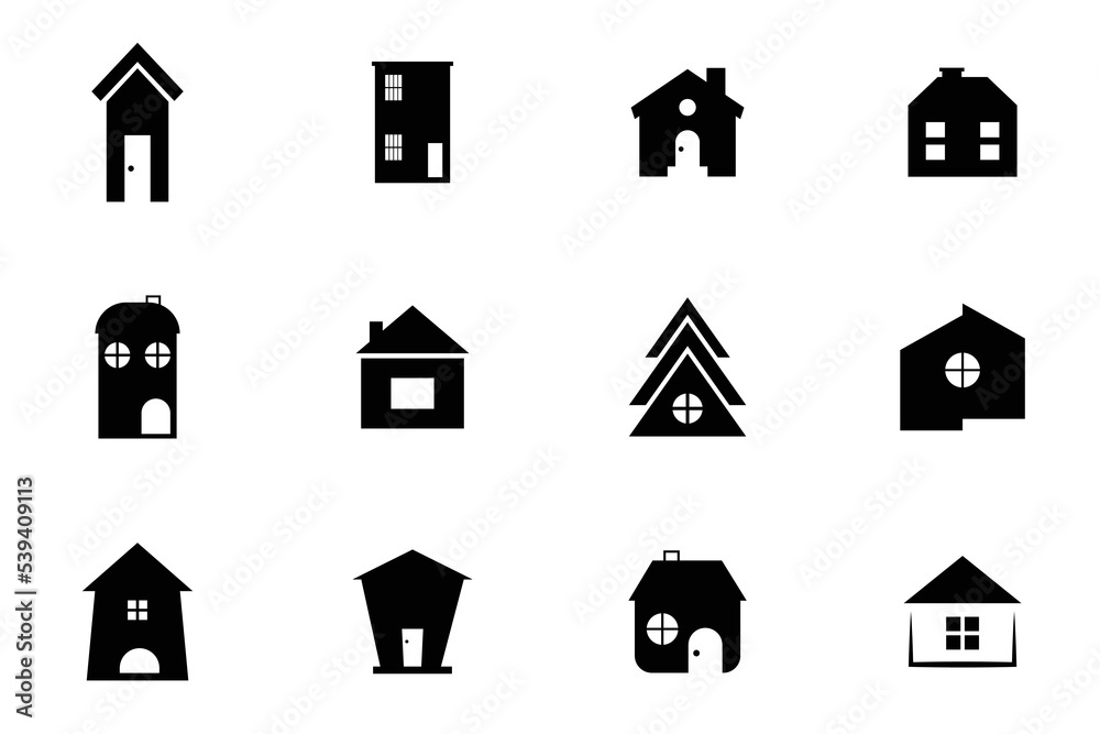 Set of home vectors icon design Set of home vectors icon design