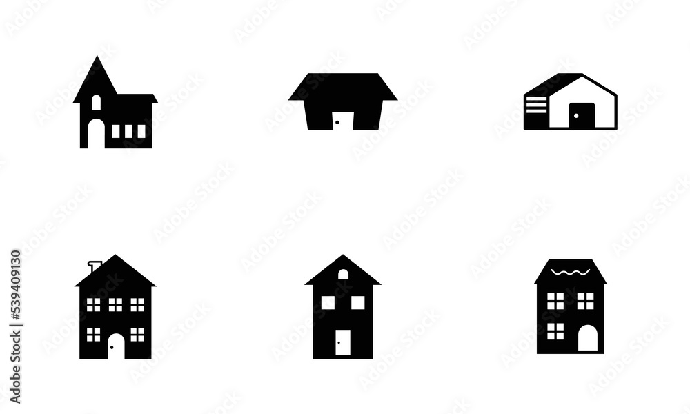 Set of home vectors icon design