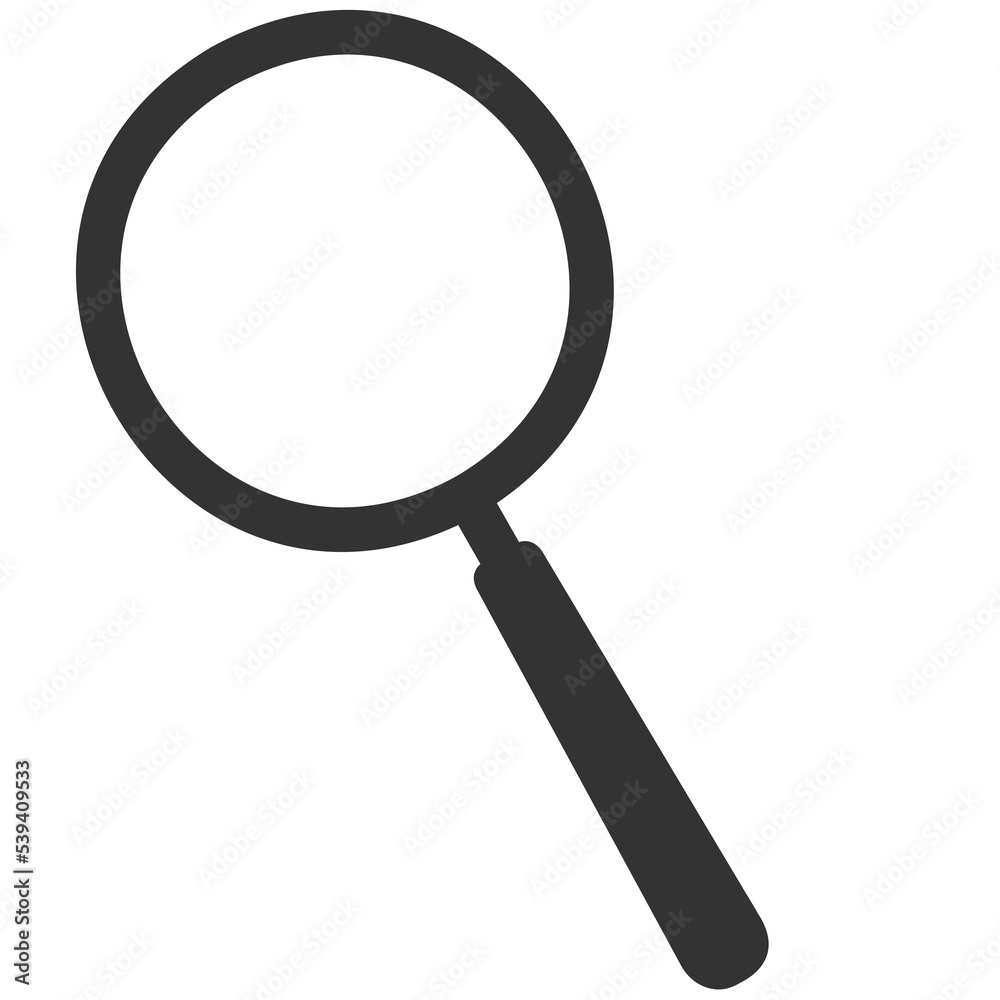 magnifying glass icon with reflection magnifying glass icon with reflection