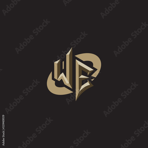 WE initials concept logo professional design esport gaming