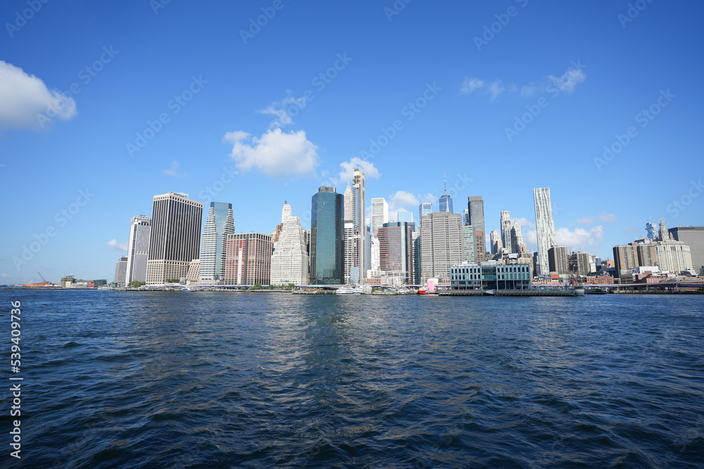 New York City, New York USA - September 2022. Historic New York place. Brownstone building.