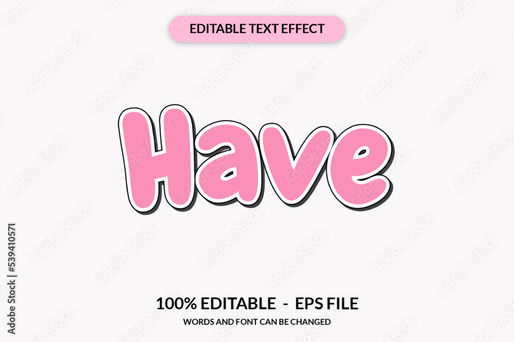 Editable text effect words and font can be changed Editable text effect words and font can be changed