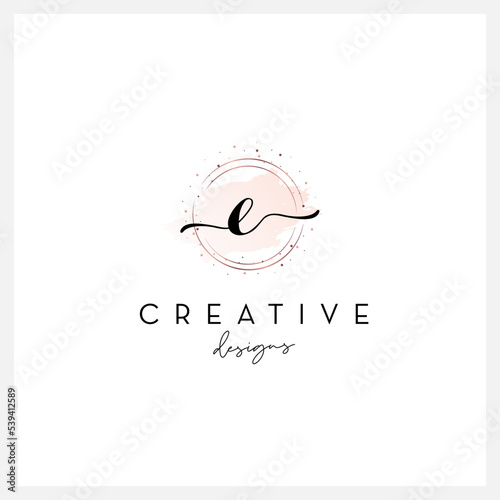 Handwriting letter E logo, signature letter logo, suitable for business company.