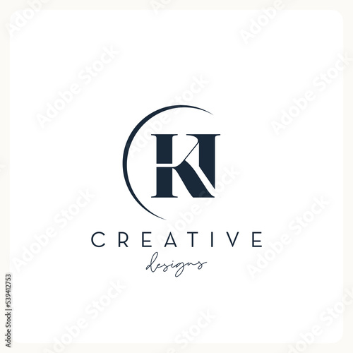 Free Download Monogram KI logo design, creative letter logo for business and company. - GFXLoad