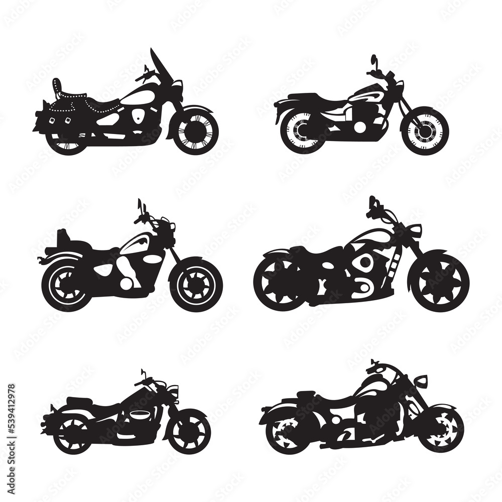 Obraz premium Motorcycle Icon Logo Template Vector Illustration