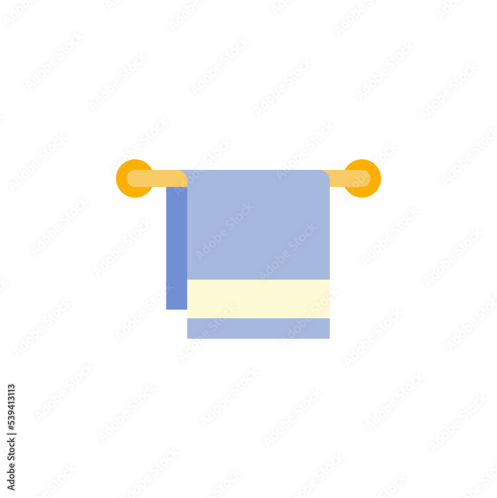 Towel rack bathroom icon in color, isolated on white background Towel rack bathroom icon in color, isolated on white background