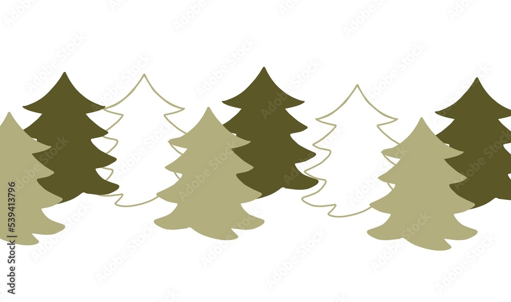 set of christmas trees pins 