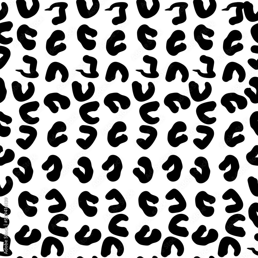 Leopard skin seamless pattern isolated on white background. Leopard skin seamless pattern isolated on white background.