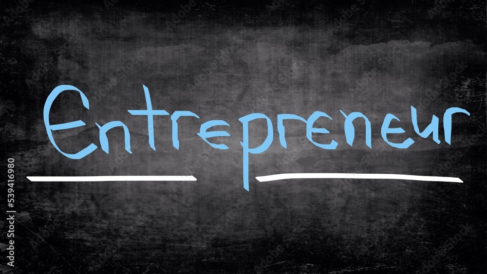Obraz premium Entrepreneur concept handwritten on blackboard 