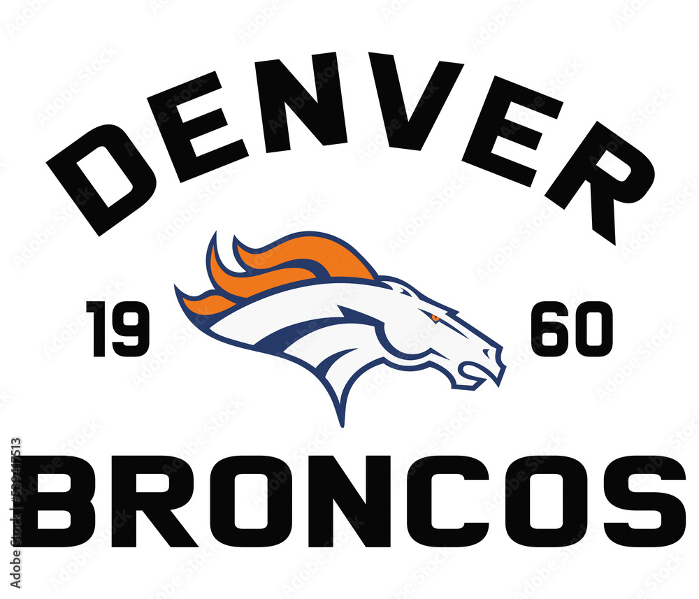 denver broncos letter logo png Stock Photo | Adobe Stock