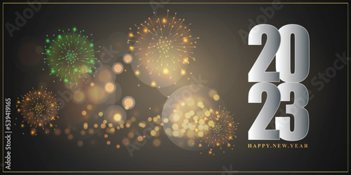 Vector illustration for Happy New year 2023 background poster banner flyer card