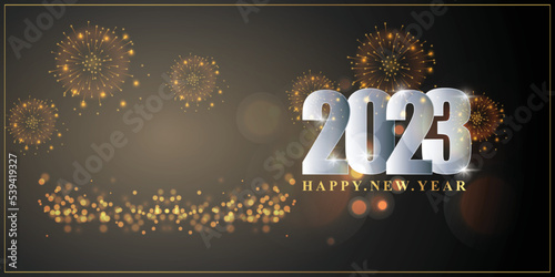 Vector illustration for Happy New year 2023 background poster banner flyer card