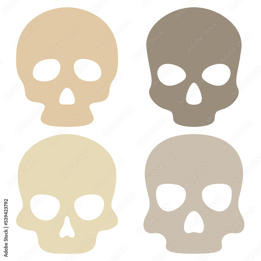 Set of Skull isolated on white background Set of Skull isolated on white background