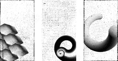 Social media covers with tiny roughen border frames. . grunge style . Post frame stories templates.  Layout for promotion .Media banner .Vector