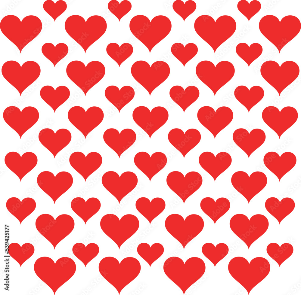 pattern with red hearts pattern with red hearts