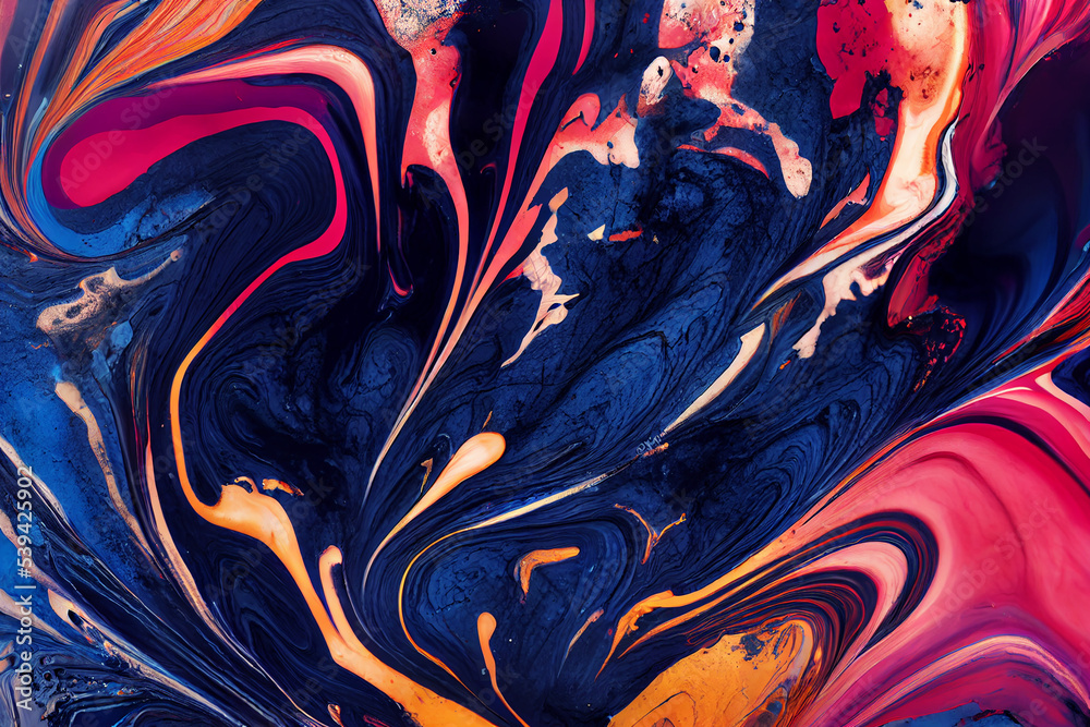 Obraz premium colorful marble liquid ink background