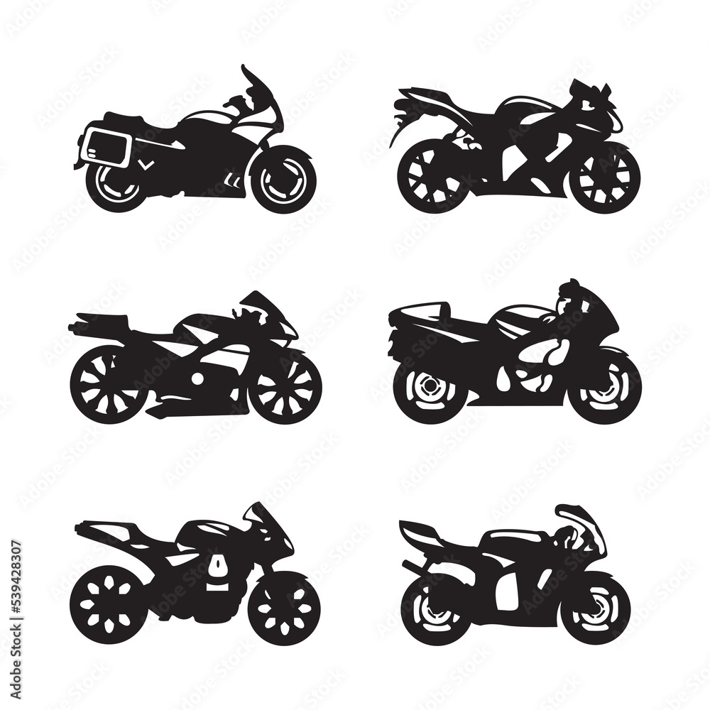 Obraz premium Motorcycle Icon Logo Template Vector Illustration