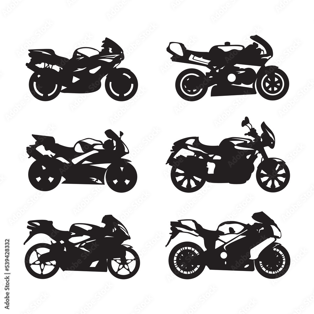 Obraz premium Motorcycle Icon Logo Template Vector Illustration