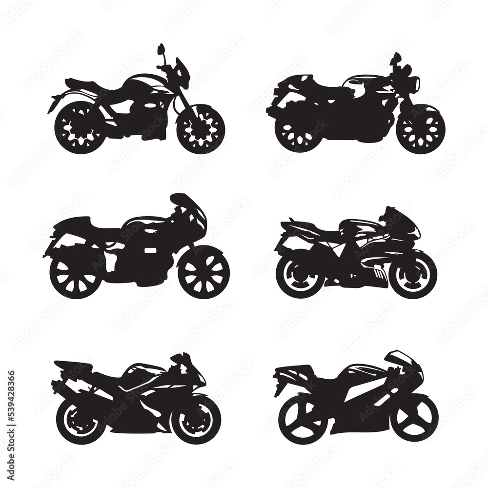 Obraz premium Motorcycle Icon Logo Template Vector Illustration