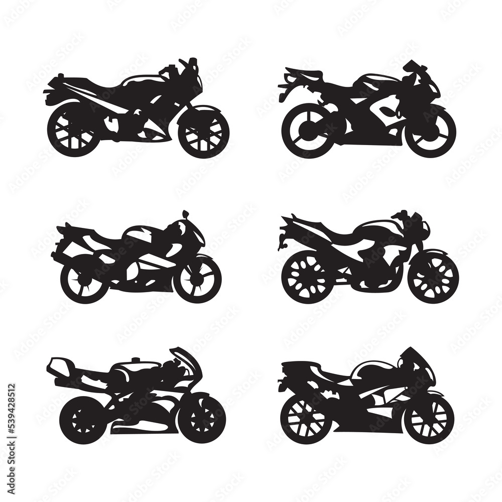 Naklejka premium Motorcycle Icon Logo Template Vector Illustration