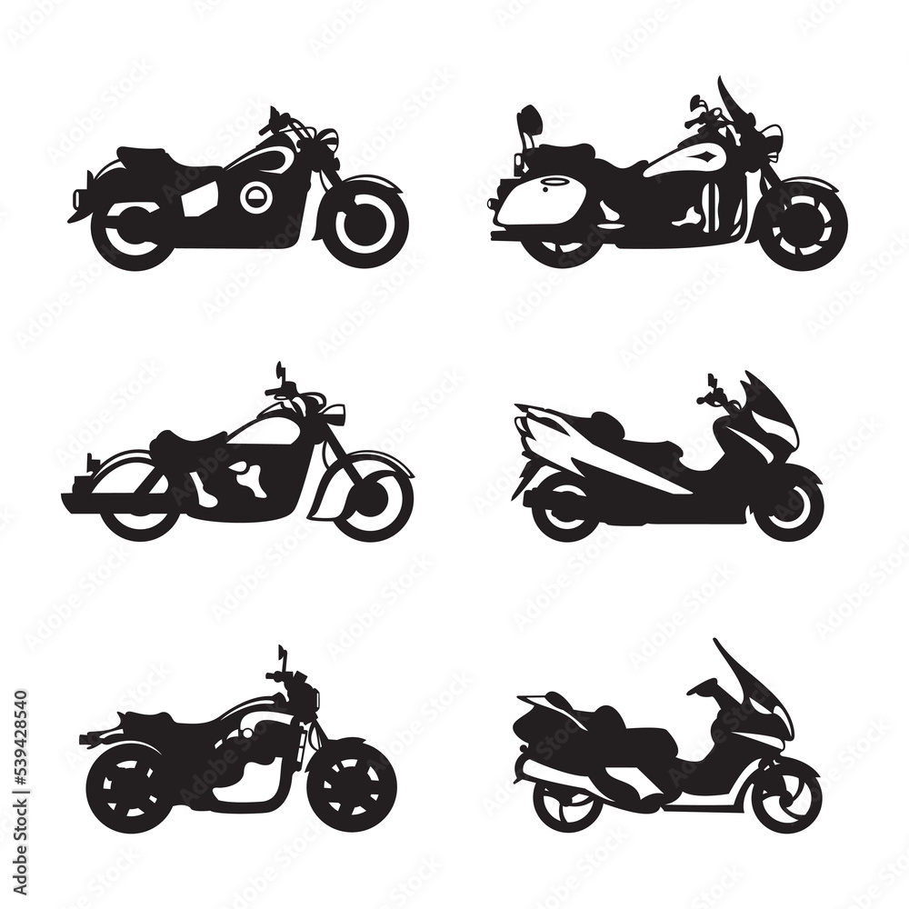 Naklejka premium Motorcycle Icon Logo Template Vector Illustration