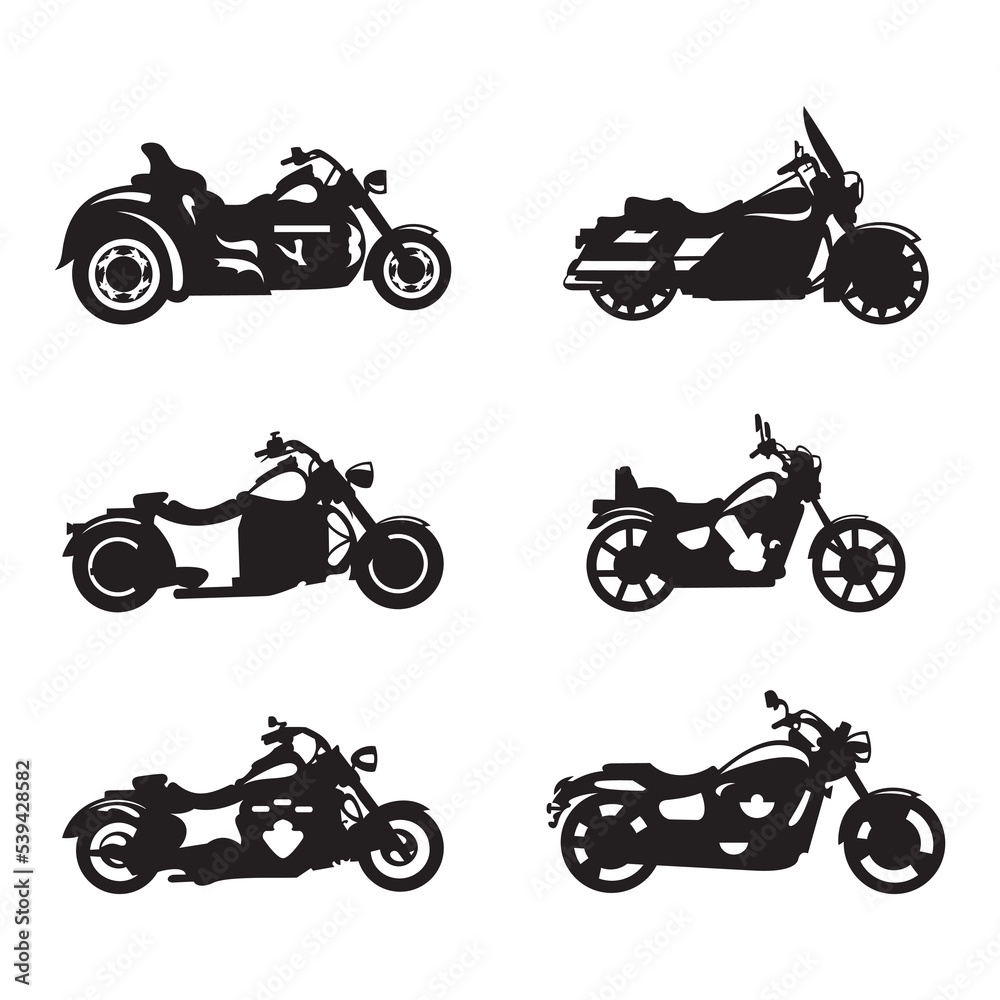 Obraz premium Motorcycle Icon Logo Template Vector Illustration
