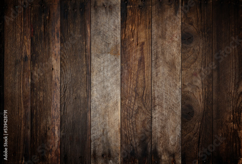Dark vignette wooden background, vintage wood texture