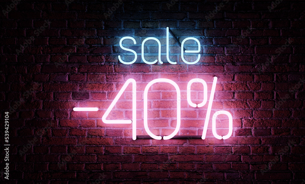 Black Friday Sale Neon Sign Brick Background Black Friday Sale Neon Sign Brick Background