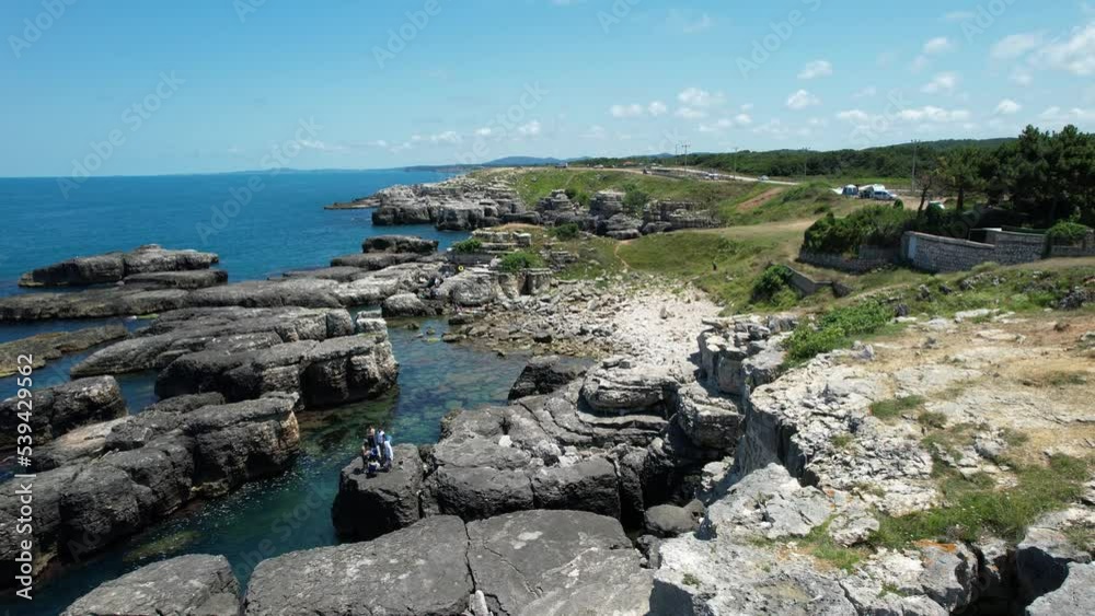 aerial cliff and sea aerial cliff and sea