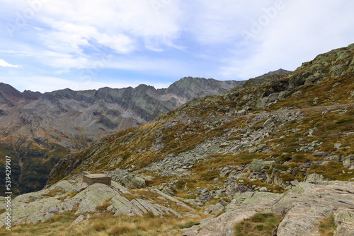 Campliccioli and Cingino mountain lake hiking trail located in Antrona valley, Piedmon, Italy