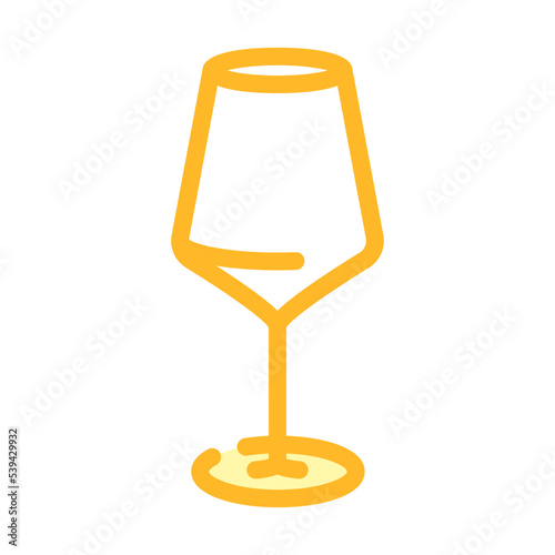 empty wine glass color icon vector. empty wine glass sign. isolated symbol illustration