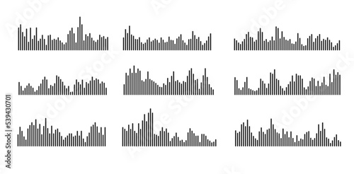 sound waveform icon for music player, podcasts, video editor, voise message in social media chats, voice assistant, dictaphone. vector illustration logo
