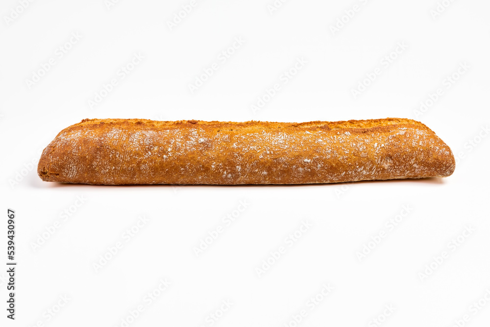 Ciabatta, Italian traditional bread, isolated on white background. Ciabatta, Italian traditional bread, isolated on white background.