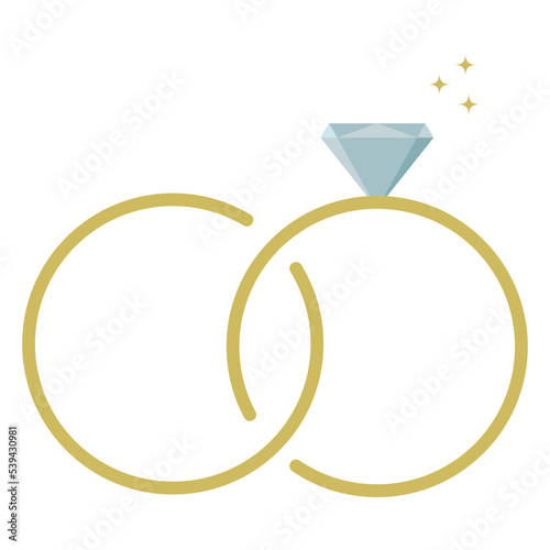 Simple wedding rings sign