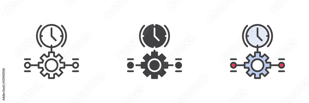 Project management different style icon set Project management different style icon set