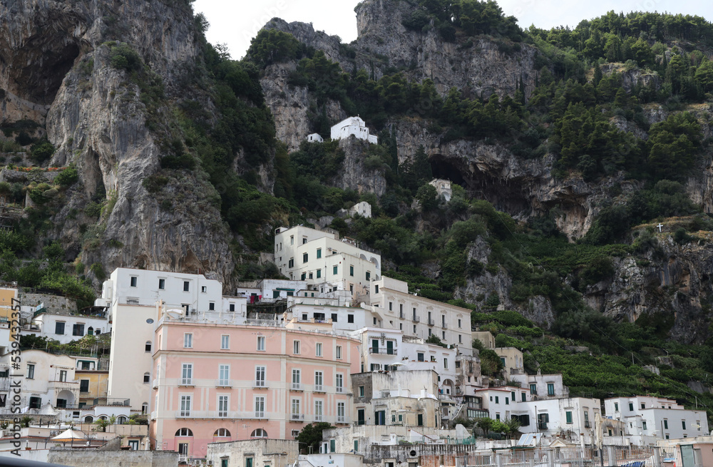 The characteristic village of Atrani on the Amalfi Coast, Italy
